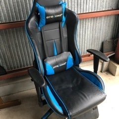 【人気商品】GTRACING ゲーミングチェア ブルー