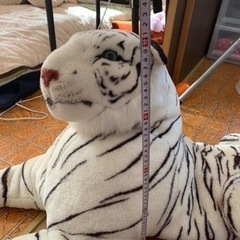 「お取引の方決まりました」リアル　ホワイトタイガー　虎　トラ　ぬいぐるみの画像