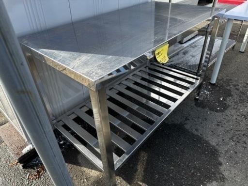 業務用　厨房用品　ステンレス　作業台　1200×800×600 中古