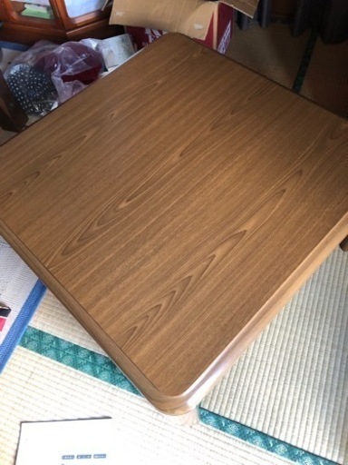 自動オフこたつ80×80とカバー、毛布2枚　高さ２段階　5時間で自動オフ
