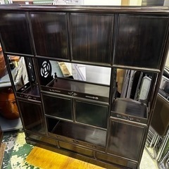 茶箪笥　飾り棚　唐木　アンティーク　中古