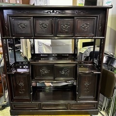 茶箪笥　飾り棚　唐木　アンティーク　中古
