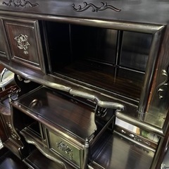 茶箪笥　飾り棚　唐木　アンティーク　中古