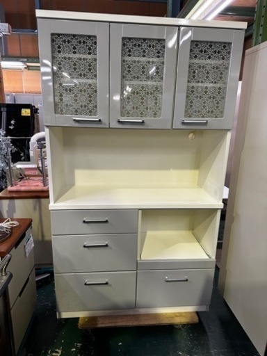 マルミツ　食器棚　レンジボード　W1050 中古　現状