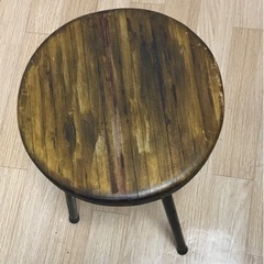 レトロな丸イスの画像