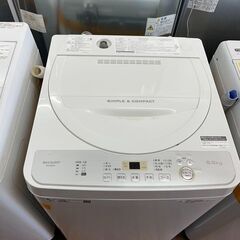 洗濯機　No.6411　シャープ　2019年製　5.5kg　ES-GE5C-W　【リサイクルショップどりーむ天保山店】