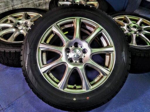 冬16インチ  スバル  PCD100 トヨタ【富山】インプレッサ レガシィ 86 ハチロク プリウス カローラ カルディナ 205/55R16 2020年 ダンロップ ET48 +48