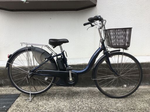 地域限定送料無料　ヤマハ　パス　ナチュラ　新基準　12,8AH　子供乗せ　紺　アシスタ　ビビ　神戸市　電動自転車