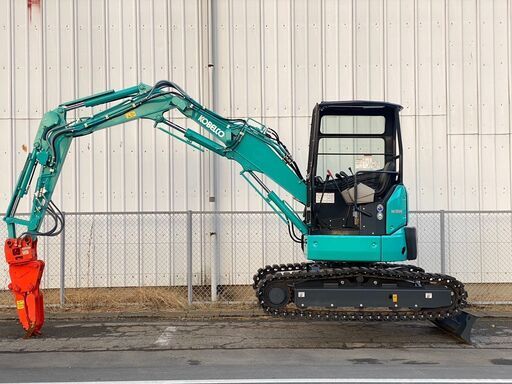 【T-0059】コベルコ SK30UR-6 ミニ油圧ショベル ユンボ バックホー 3t 新車新古車 2021年 18h 2ピースブーム 回転 スイングフォーク