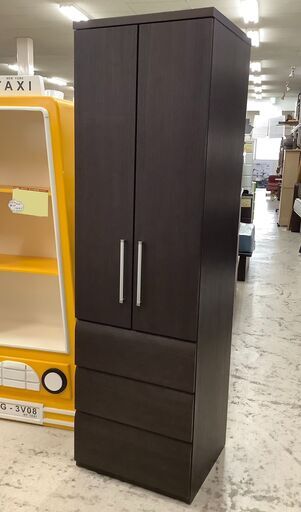 NITORI/ニトリ ワードローブ DBR 観音開き WISH2 60B-DBR 引き出し付【ユーズドユーズ名古屋天白店】J2363