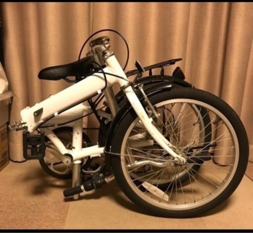 自転車専門店】自転車 折りたたみ 20インチ 折りたたみ自転車 20インチ アルミ20インチ6段変速折り畳み自転車(白)