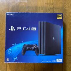 PlayStation 4 Pro ジェット・ブラック 1TB（外箱、HDMIケーブル付き）の画像