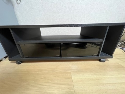42型テレビボード 黒 キャスター付き 美品 定価11420円 取りに来れる方のみ