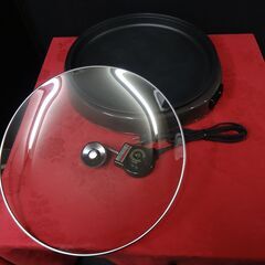 【お買い上げありがとうございました】ホットプレート　 杉山金属 　 フタ付き　サイズ約鍋直径36cm高さ2.5cm　ekt3-05gyの画像