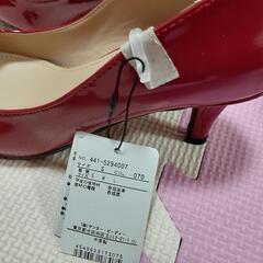 Pinky&Dianne赤 パンプスｻｲｽﾞSタグ付き 値引きしましたの画像