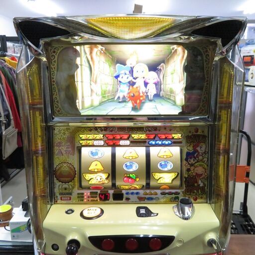 パチスロ実機 クレアの秘宝伝 はじまりの扉と太陽の石 コイン不用機 ドアキー・設定キー付 スロット│江別市のリサイクルショップドロップ