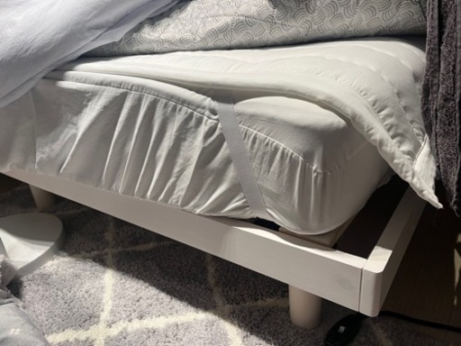 [2月12日処分] ニトリ セミダブルベッドフレーム+マットレス(一ヶ月使用)