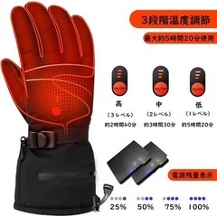新品未使用　電熱グローブ　電熱手袋　バッテリー付の画像