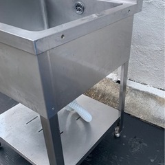 業務用 1槽シンク 二口蛇口付き 幅600×奥600×高さ800 一層シンク 業務用 一層シンク 二口 蛇口付き 幅600×奥600×高さ800+150(mm) 流し台