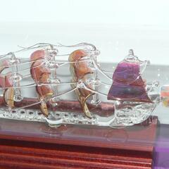 ボトルシップ　Tea Clipper　1845　ガラス細工　イギリス製ウイスキーの画像