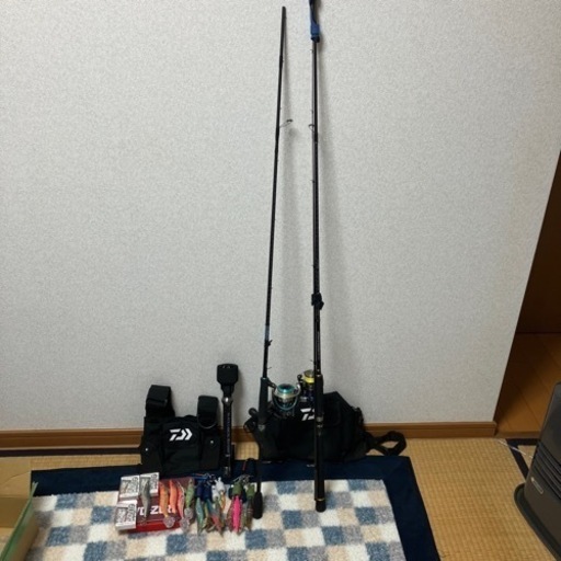 エギング、ロット、リール、ギャフ、エギセット