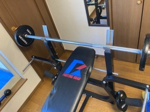 【期間限定大特価！！】ベンチプレス　プレート付き40kg ファイティングロード