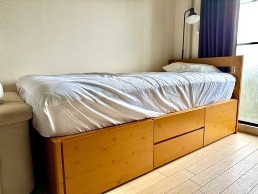 収納付きシングルベッド