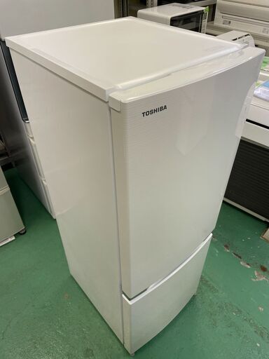 ★東芝★ 新生活 一人暮らし 2018年 2D冷蔵庫 GR-M15BS(W) TOSHIBA ガラス棚 お掃除楽々 キッチン 生活家電 福島 郡山市