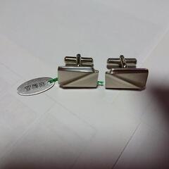 未使用カフス＋真珠タイピンセットの画像