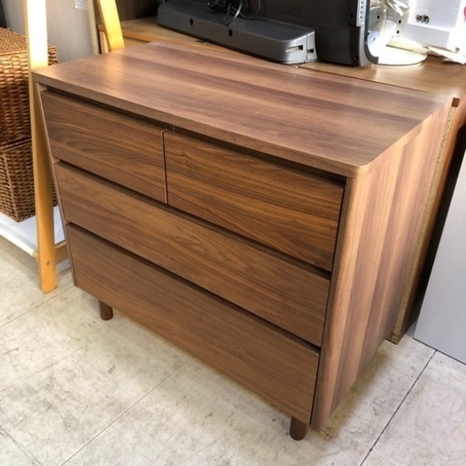 チェスト 引き出し 衣類収納 ローチェスト ミューズ ブラウン