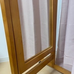 全身鏡　スタンドミラー　木目調の画像