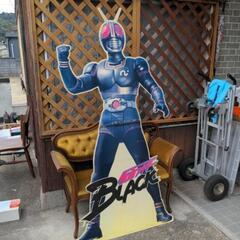 当時物　仮面ライダーブラック　等身大パネル