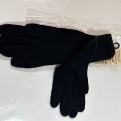 無印良品　カシミヤ手袋　黒　Mサイズ　未使用品の画像