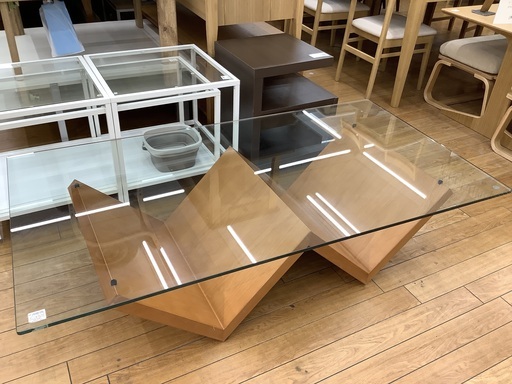 【値下げしました！】arflex MONTAGNA ガラスローテーブル
