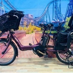 ❷ 4697子供乗せ電動自転車ヤマハ3人乗り新品20インチ良好バッテリー