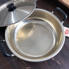 未使用品　浅型鍋　ツルマル印　両手　26cm   料理　現品限り　人気商品‼︎の画像