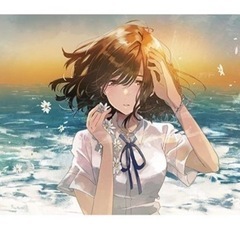 フライ初個展Marguerite複製原画「花が散る、髪が揺れる」...