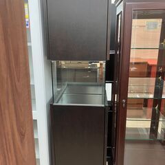 ガラスショーケース 収納家具 ダウンライト照明付 スリムサイズ ...