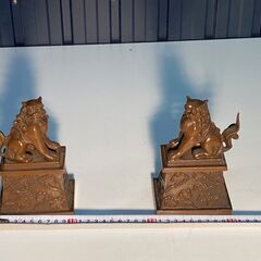 獅子の置物×2 ①の画像