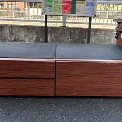 (A-a16)￥3300(税込)ブラウン　シングルベッドフレーム　引き出し付きの画像