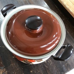 未使用品　ホウロウ鍋　show pans   22cm   5.9ℓ   レトロ　人気商品　おすすめ‼︎   現品限りの画像