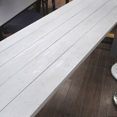 札幌元町 木製 ワークテーブル/作業台 ワークデスク グレー 作業用 趣味用の画像