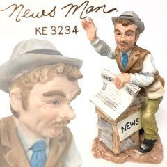 🔷🔶🔷FF1/73　洋風 陶器人形 新聞販売 オブジェ News...