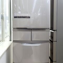 北海道/千歳市恵庭市 日立 415L冷蔵庫 R-K42E 2014年製 ソフトブラウン ５ドア 片開き 右開き HITACHI
