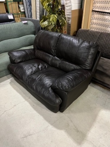 明治屋ソファフェア!! 特選激安ソファ!! 2人掛け レザーソファ 早い者勝ちです!!