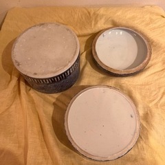 昭和レトロ 小鉢 二段重 蓋付き 陶器の画像