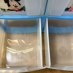 【リサイクルストアスターズ城西店】収納ケース 2段 収納家具 子ども用品 青の画像