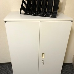 【15日まで】鍵付き スチール書庫　3段　ファイルボックス