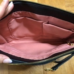 黒 ブラック 2way クラッチバッグ ショルダーバッグ カプリシュレマージュの画像