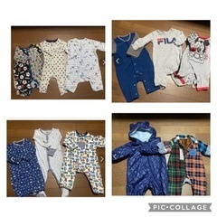 (決まりました)新生児 まとめ売り 男の子 ロンパース 肌着 秋冬(＋1000円で防府市、宇部市の指定の場所までお届け)の画像